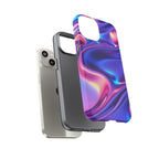 Coque de téléphone vibrante avec motif de vagues colorées, coque robuste et élégante, cadeau unique pour elle, accessoires de téléphone