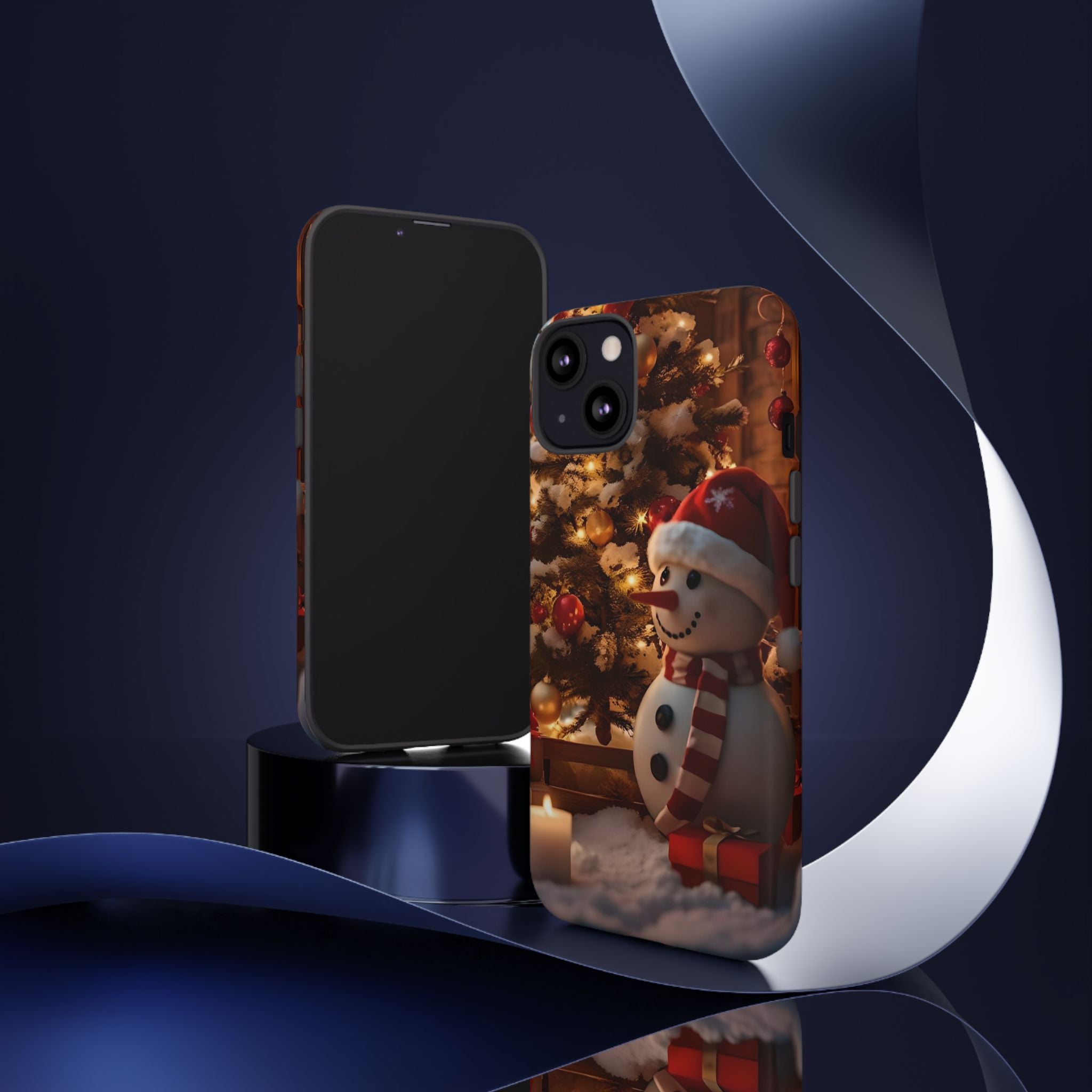Christmas Snowman Phone Case, Tough Cases Cute Holiday Gift, Winter Aesthetic Phone Cover, Snowman Decor, Christmas Phone Accessories