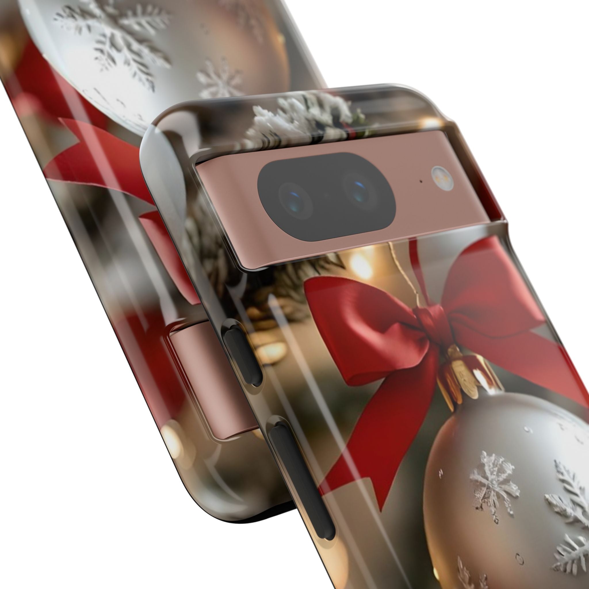 Christmas Phone Case with Seasonal Ornament Design