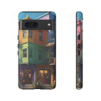 Impression d'art urbain coloré, étui pour téléphone