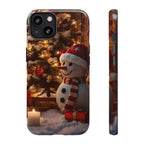 Coque de téléphone de Noël avec bonhomme de neige festif