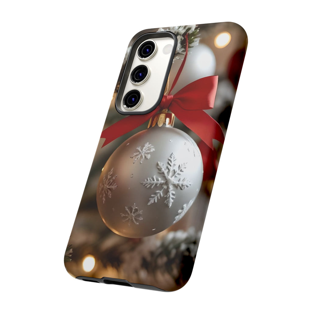 Christmas Phone Case with Seasonal Ornament Design