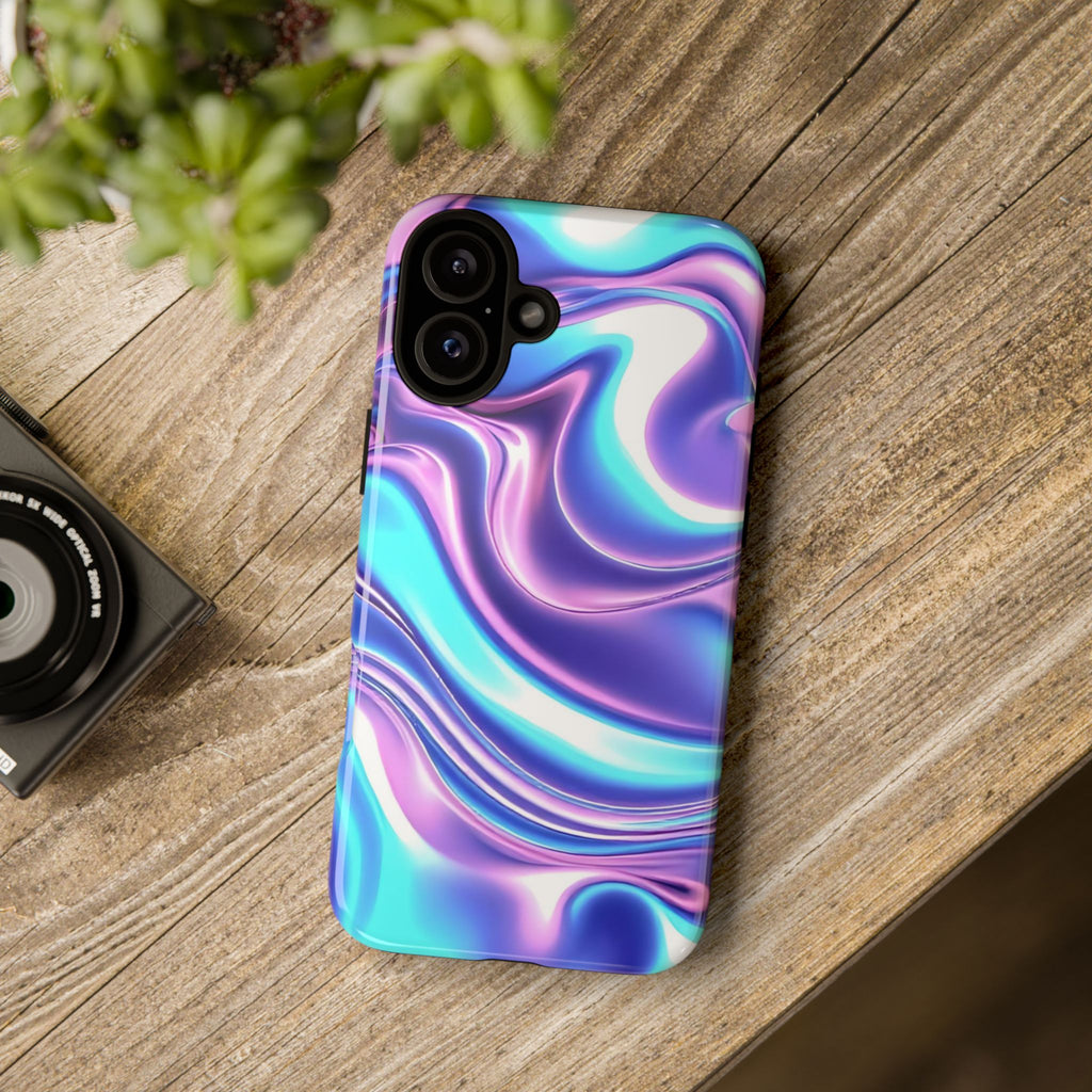 Colorful Phone Case, Tough Case, Swirl Design Phone Cover, Vibrant Phone Accessory, Gift for Her, Trendy Mobile Protection