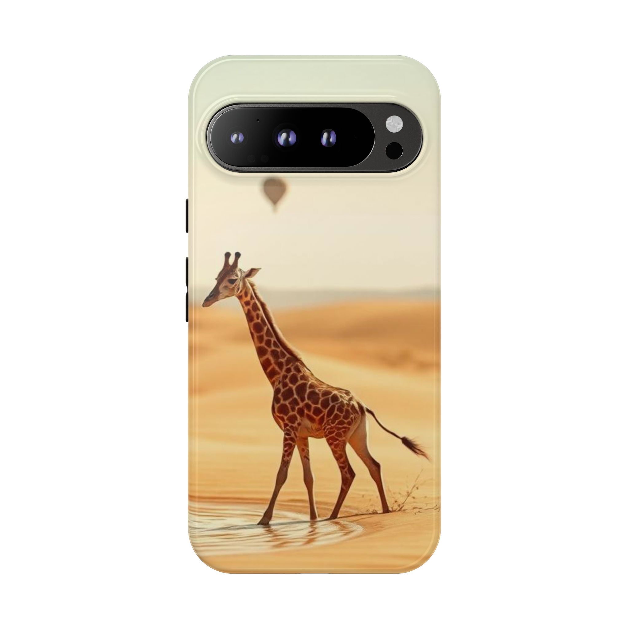 Giraffe Desert Scene, Phone Case