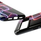 Neon Light Wave Abstract Glow, Phone Case