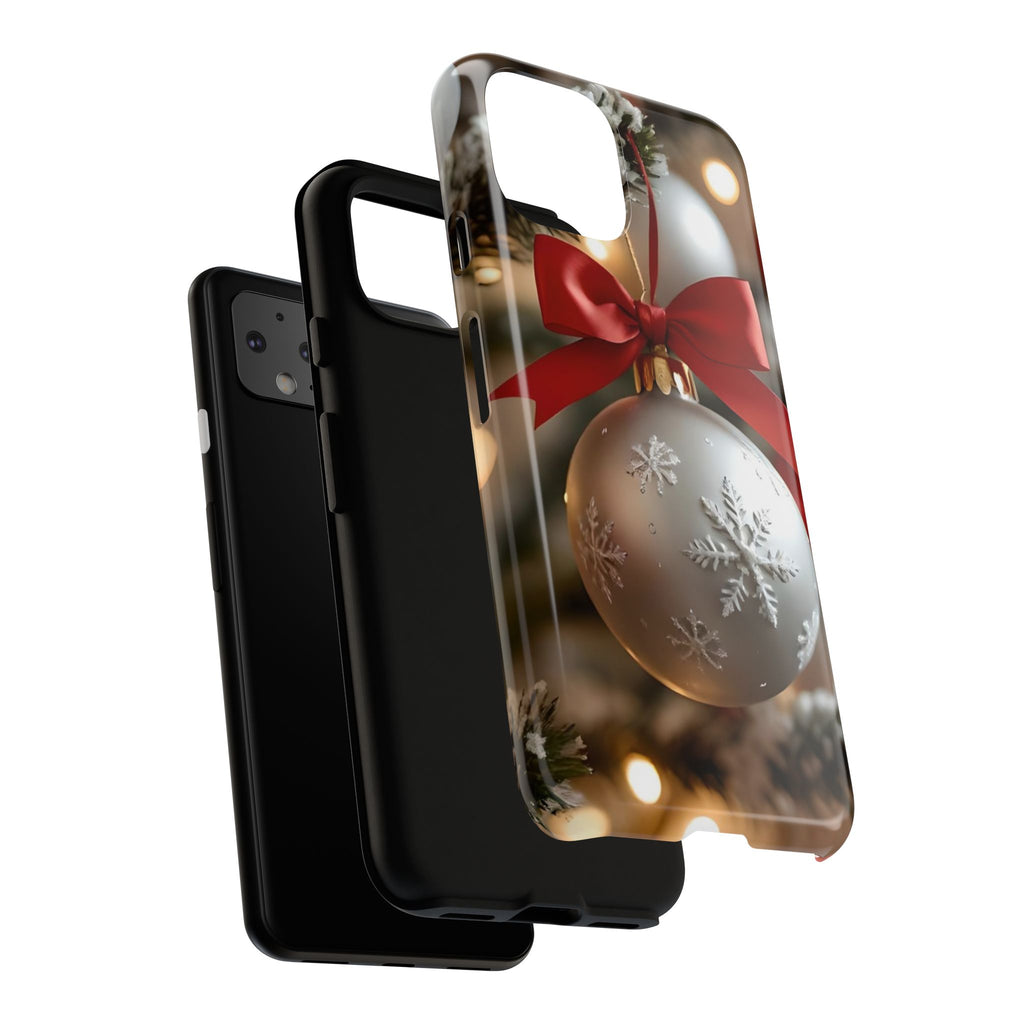 Christmas Phone Case with Seasonal Ornament Design