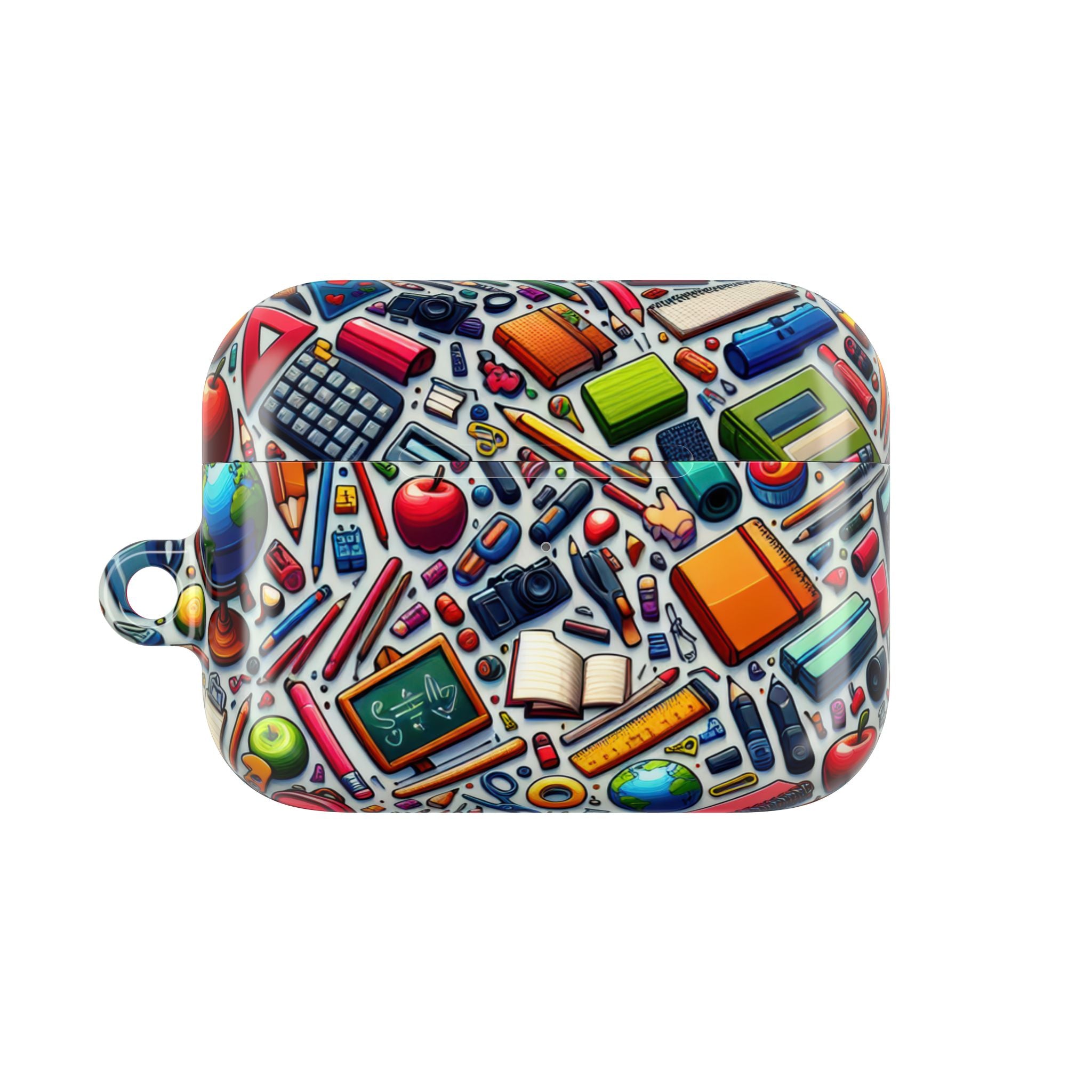 Colorful School Supplies AirPod Cases, Student Gift, Teacher Appreciation, Back to School, Fun Accessories, Personalized Tech Cover