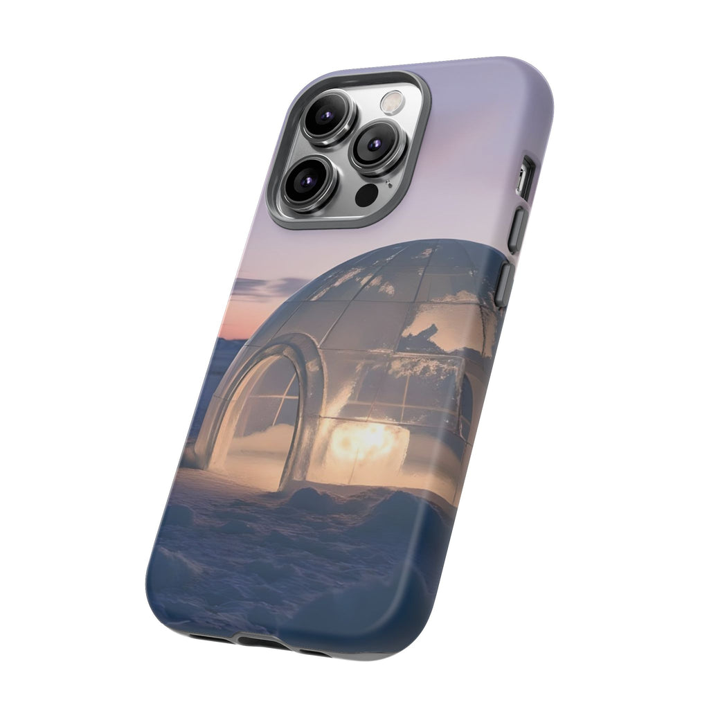 Arctic Igloo Twilight Snow Landscape, Phone Case