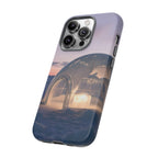 Coque de téléphone Arctic Igloo, paysage enneigé au crépuscule