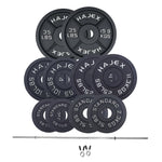 Cast Iron Weight Plates - Standard, Olympic in LBs, KGs