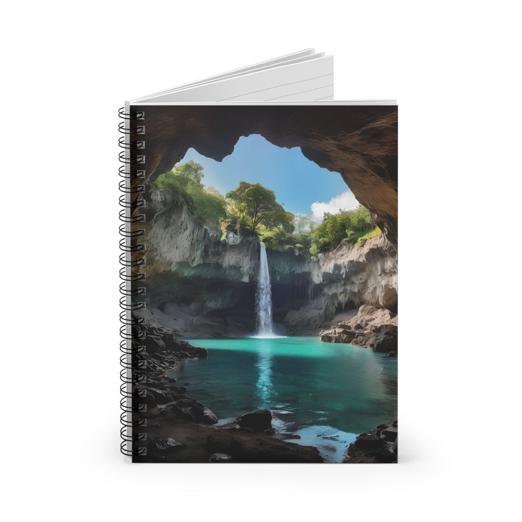 Nature-Inspired Spiral Notebook with Ruled Lines