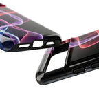 Neon Light Wave Abstract Glow, Phone Case