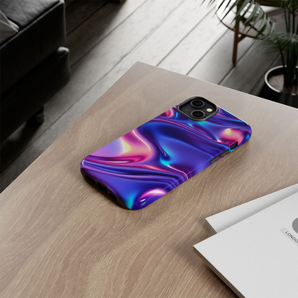 Vibrant Phone Case with Colorful Wave Design, Tough Phone Cover, Stylish Smartphone Case, Unique Gift for Her, Phone Accessories