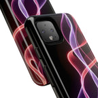 Neon Light Wave Abstract Glow, Phone Case