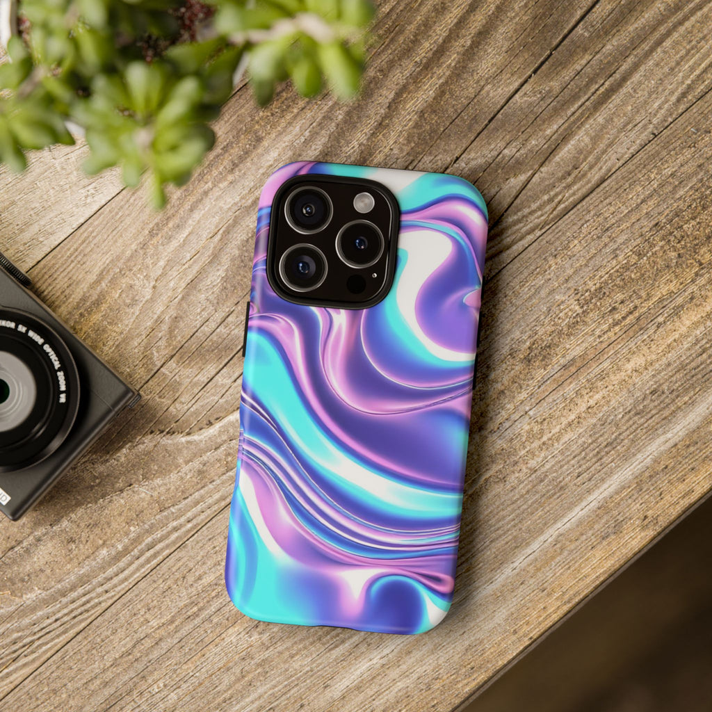 Colorful Phone Case, Tough Case, Swirl Design Phone Cover, Vibrant Phone Accessory, Gift for Her, Trendy Mobile Protection