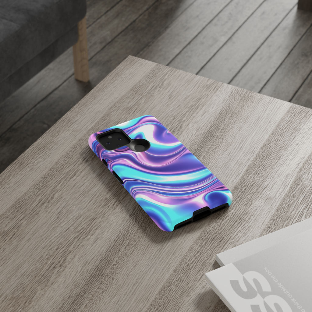 Colorful Phone Case, Tough Case, Swirl Design Phone Cover, Vibrant Phone Accessory, Gift for Her, Trendy Mobile Protection