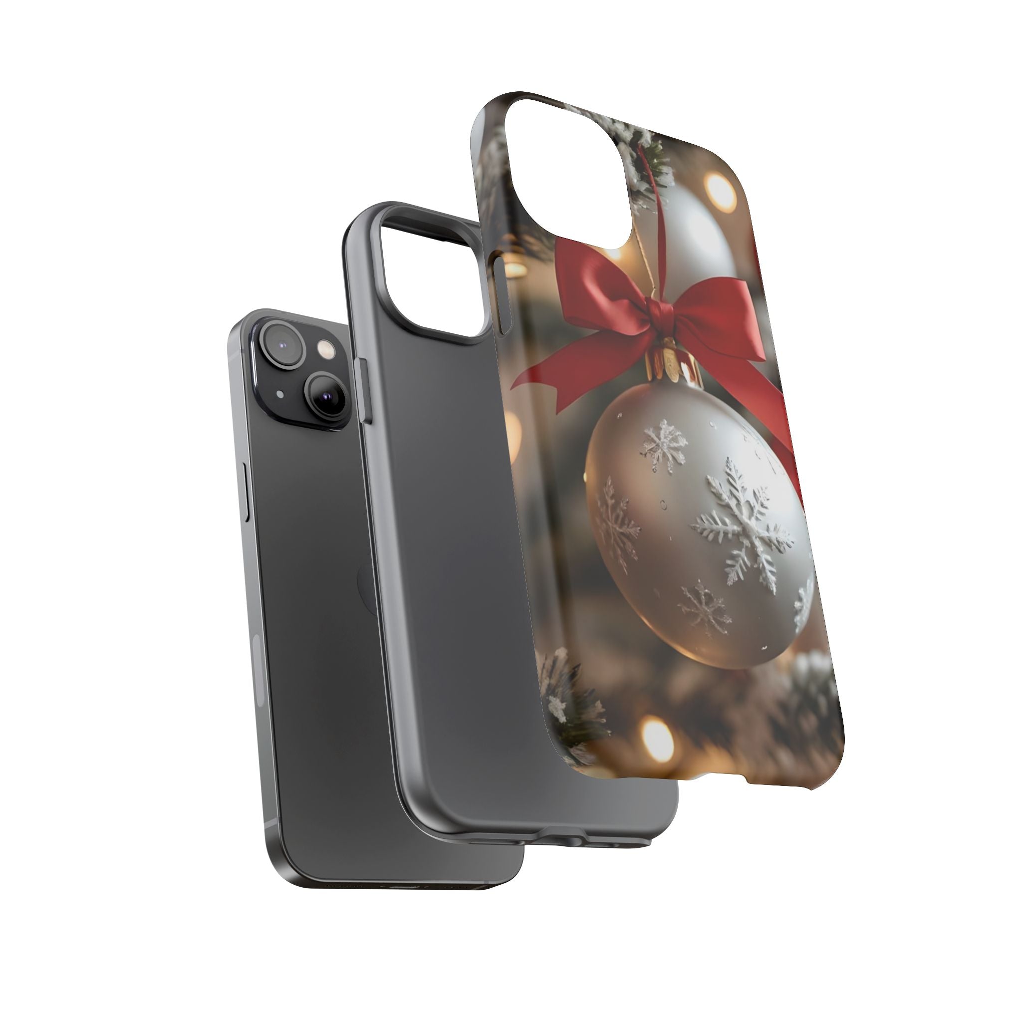 Christmas Phone Case with Seasonal Ornament Design