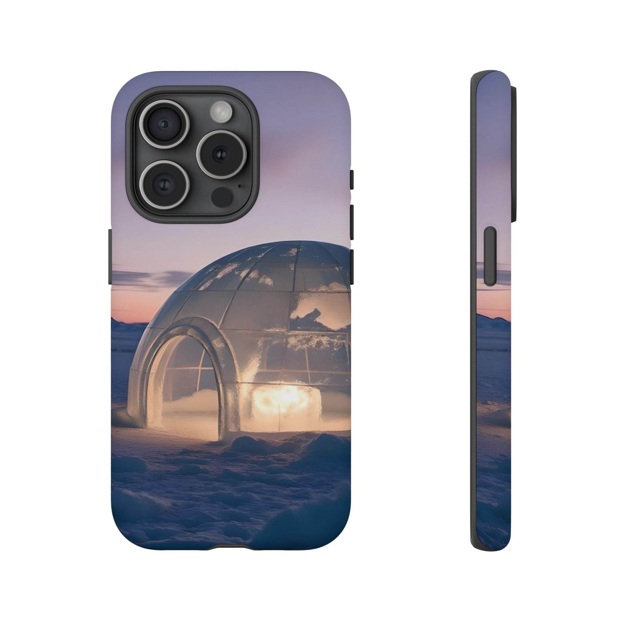 Stylish Phone Case with Igloo Design, Tough Cases for Outdoor Lovers, Unique Gift for Adventurers, Phone Cover for Winter, Protective Cases
