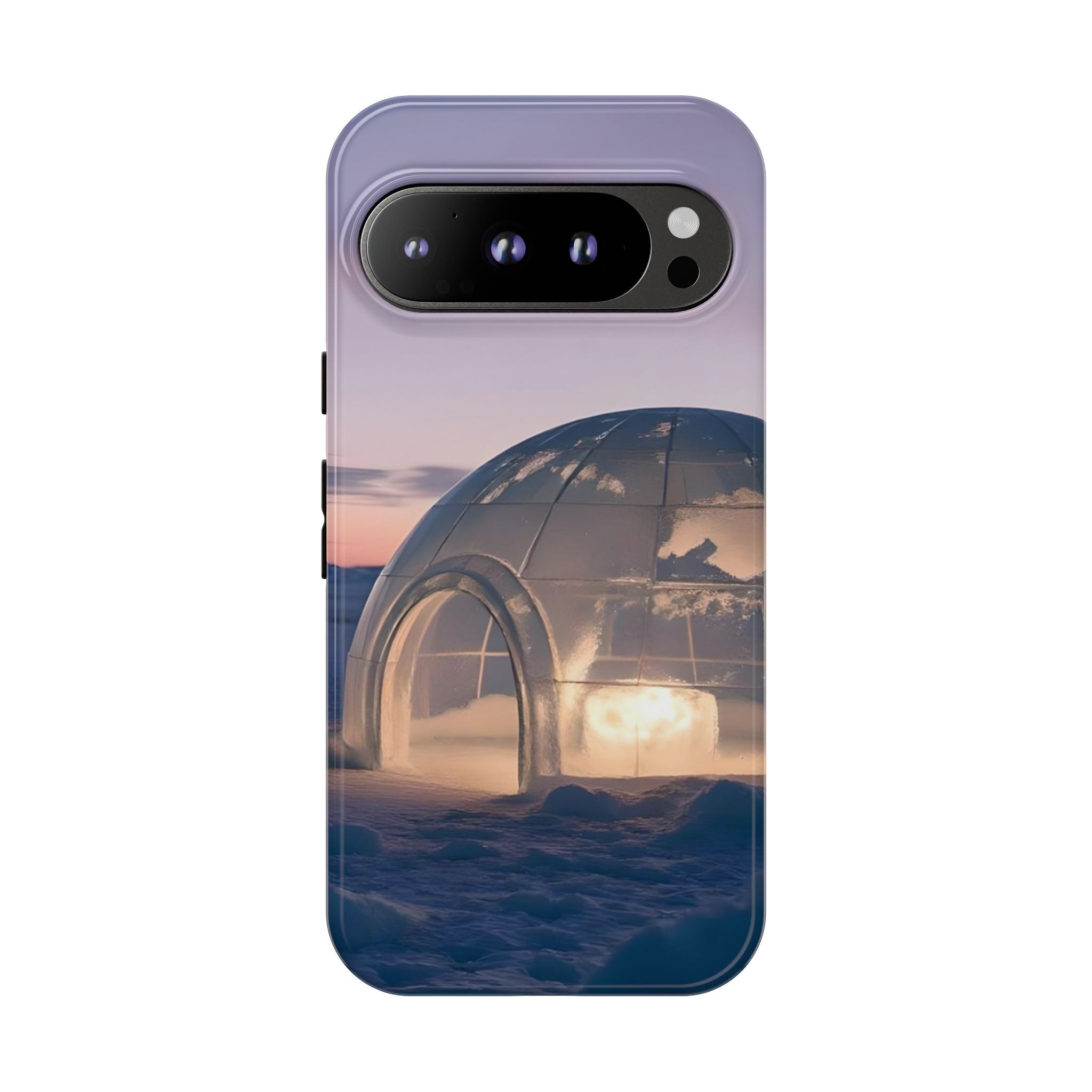 Stylish Phone Case with Igloo Design, Tough Cases for Outdoor Lovers, Unique Gift for Adventurers, Phone Cover for Winter, Protective Cases