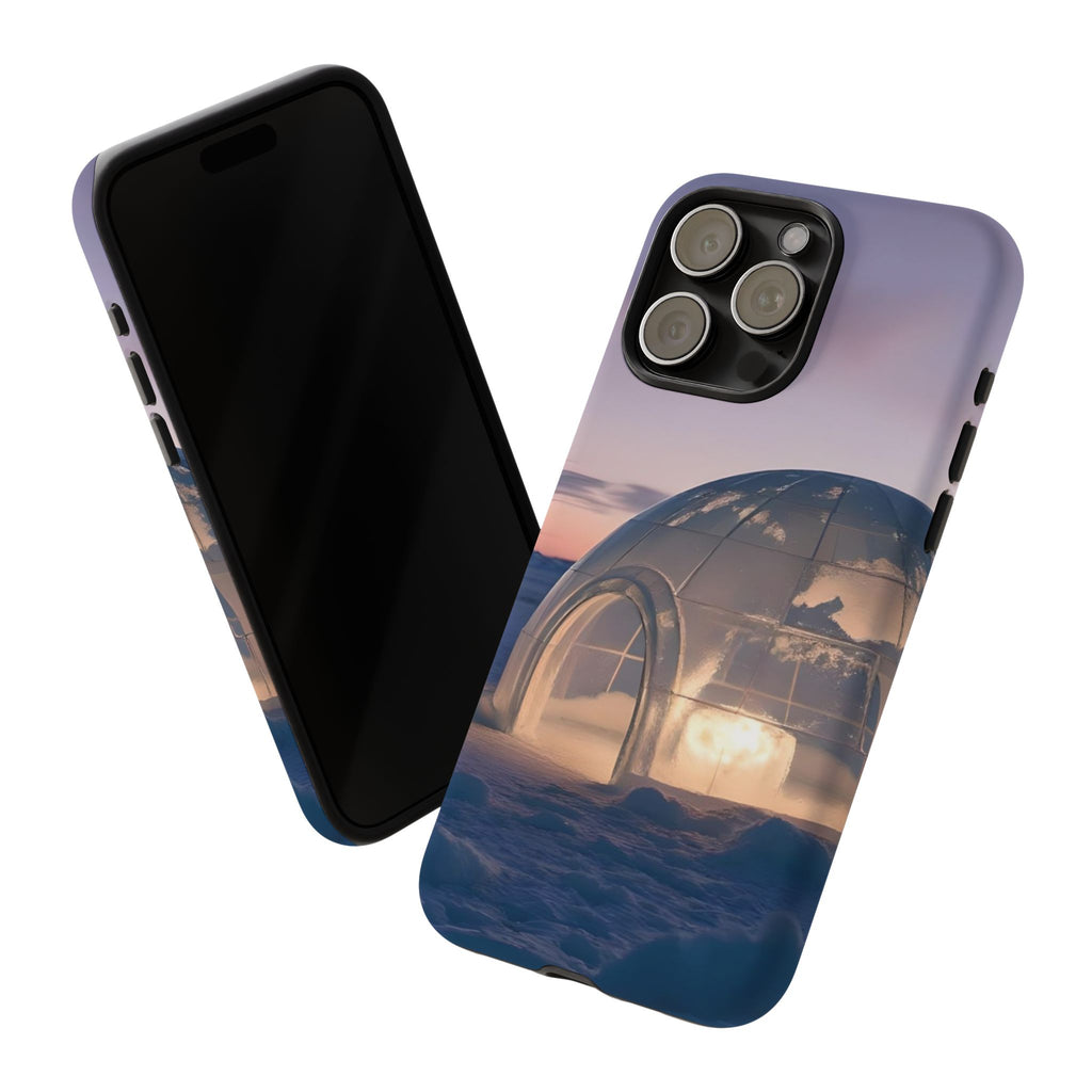 Arctic Igloo Twilight Snow Landscape, Phone Case