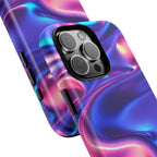 Coque de téléphone vibrante avec motif de vagues colorées, coque robuste et élégante, cadeau unique pour elle, accessoires de téléphone