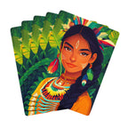 Indigenous Woman's Portrait Print, Playing Cards Deck