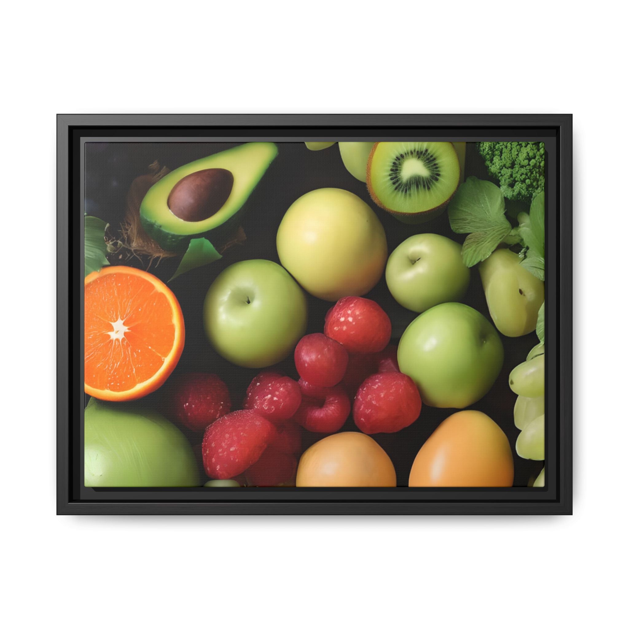 Fresh Fruit Mix Print, Framed Canvas