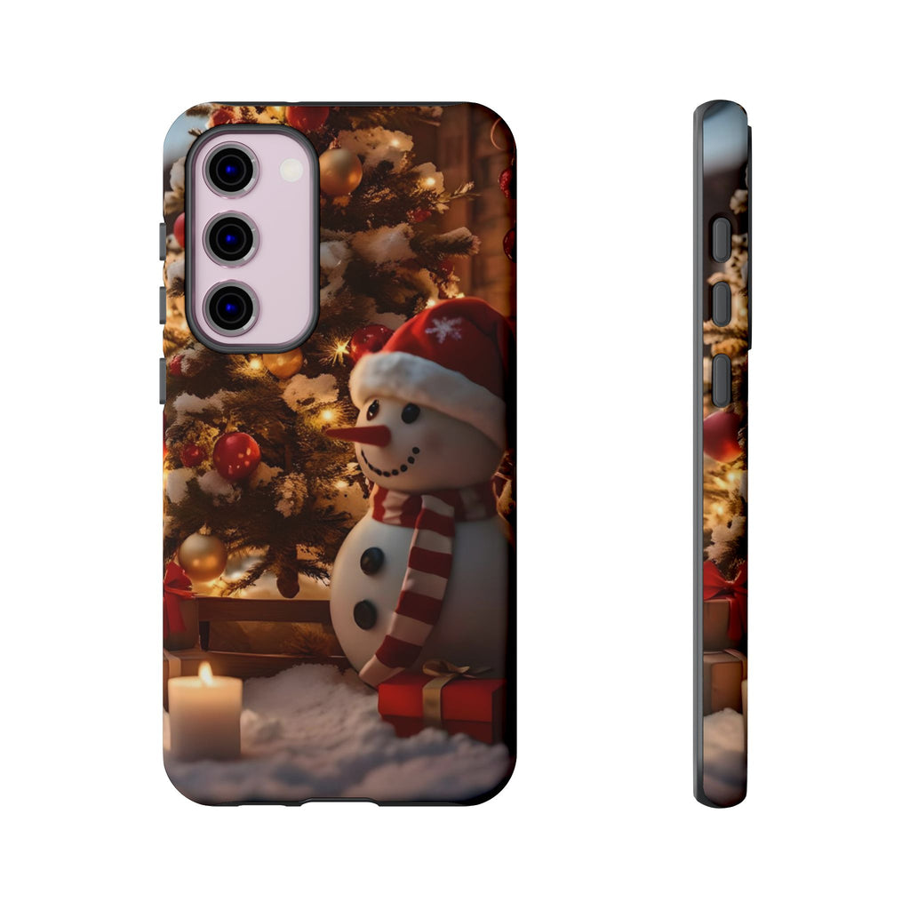 Coque de téléphone de Noël avec bonhomme de neige festif