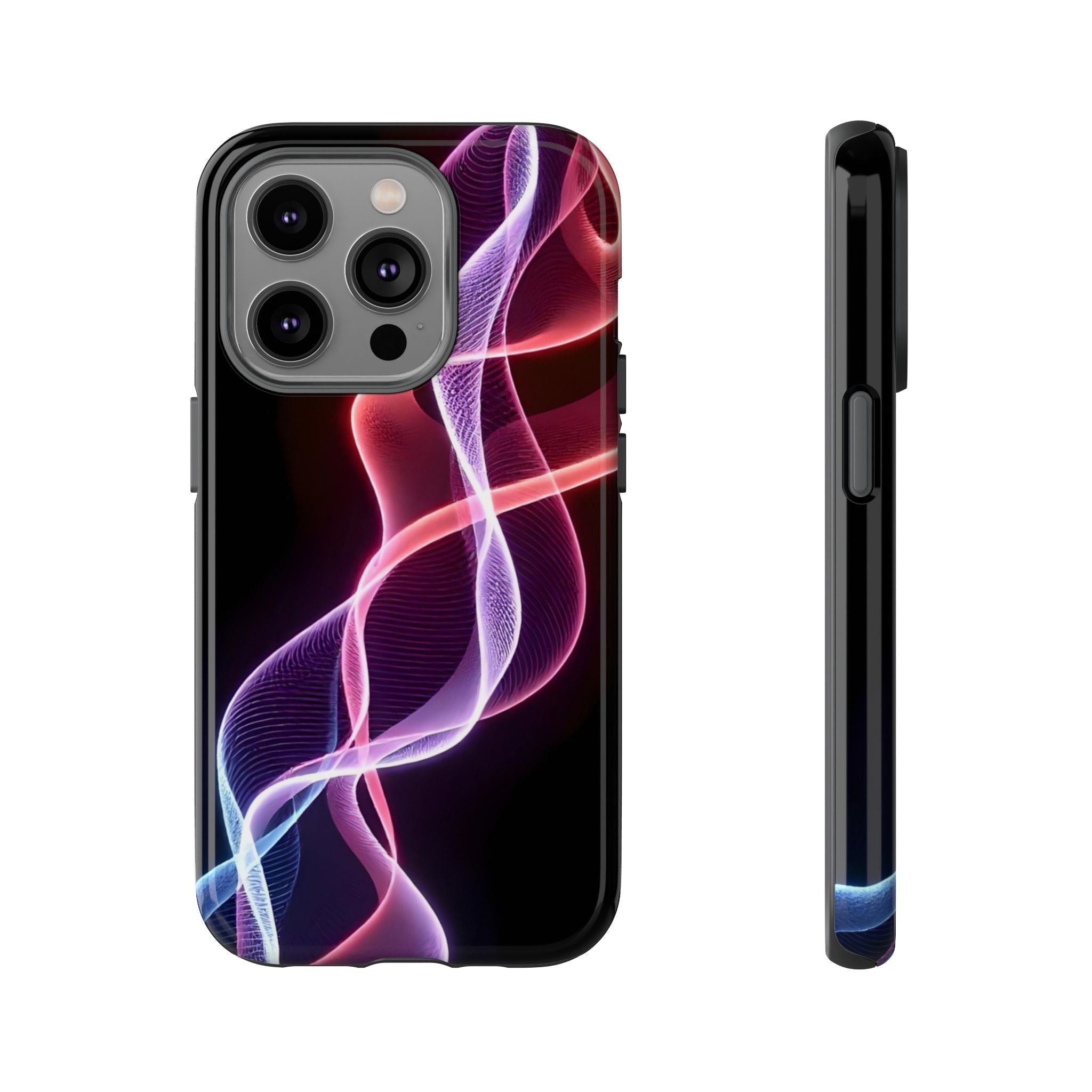 Stylish Phone Case with Vibrant Wave Design, Tough Cases, Phone Accessories, Unique Gift, Trendy Tech, Fashionable Protection