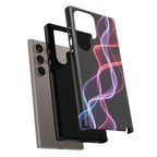 Neon Light Wave Abstract Glow, Phone Case