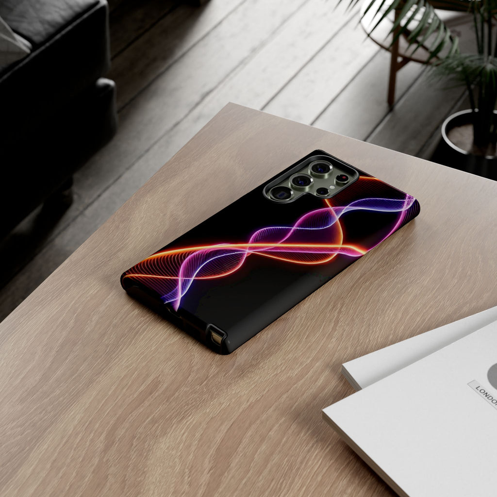 Vibrant Phone Case with Abstract Light Design, Artistic Phone Cover, Modern Tech Accessory, Gift for Tech Lovers, Personalized Phone Case
