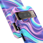 Coque de téléphone colorée, résistante, motif tourbillonnant, accessoire de téléphone dynamique, cadeau pour elle, protection mobile tendance