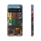 Impression d'art urbain coloré, étui pour téléphone