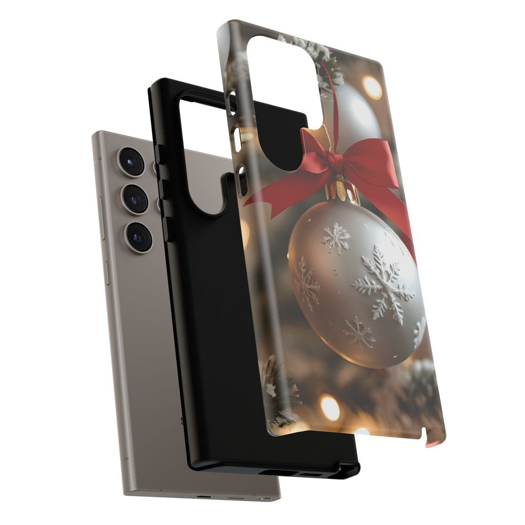 Christmas Phone Case with Seasonal Ornament Design