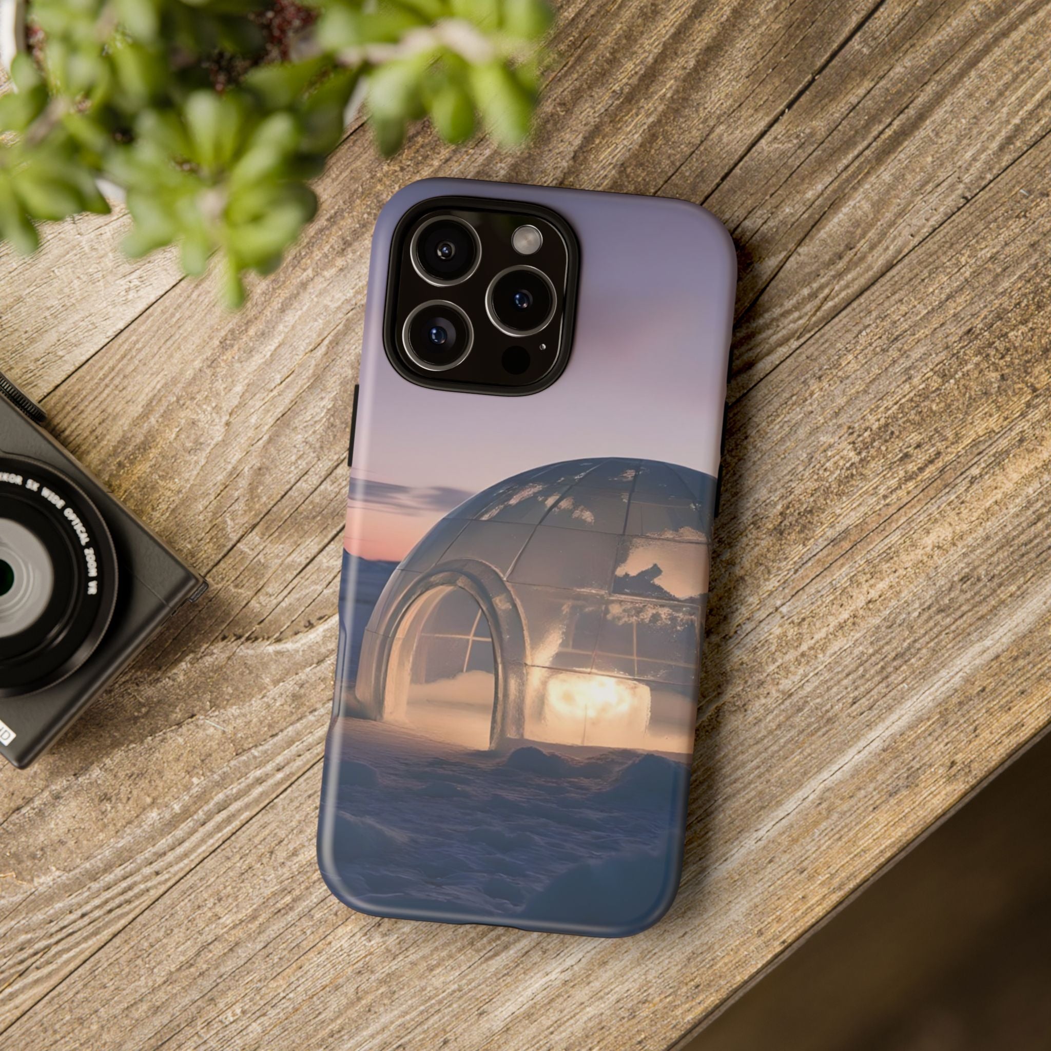 Arctic Igloo Twilight Snow Landscape, Phone Case