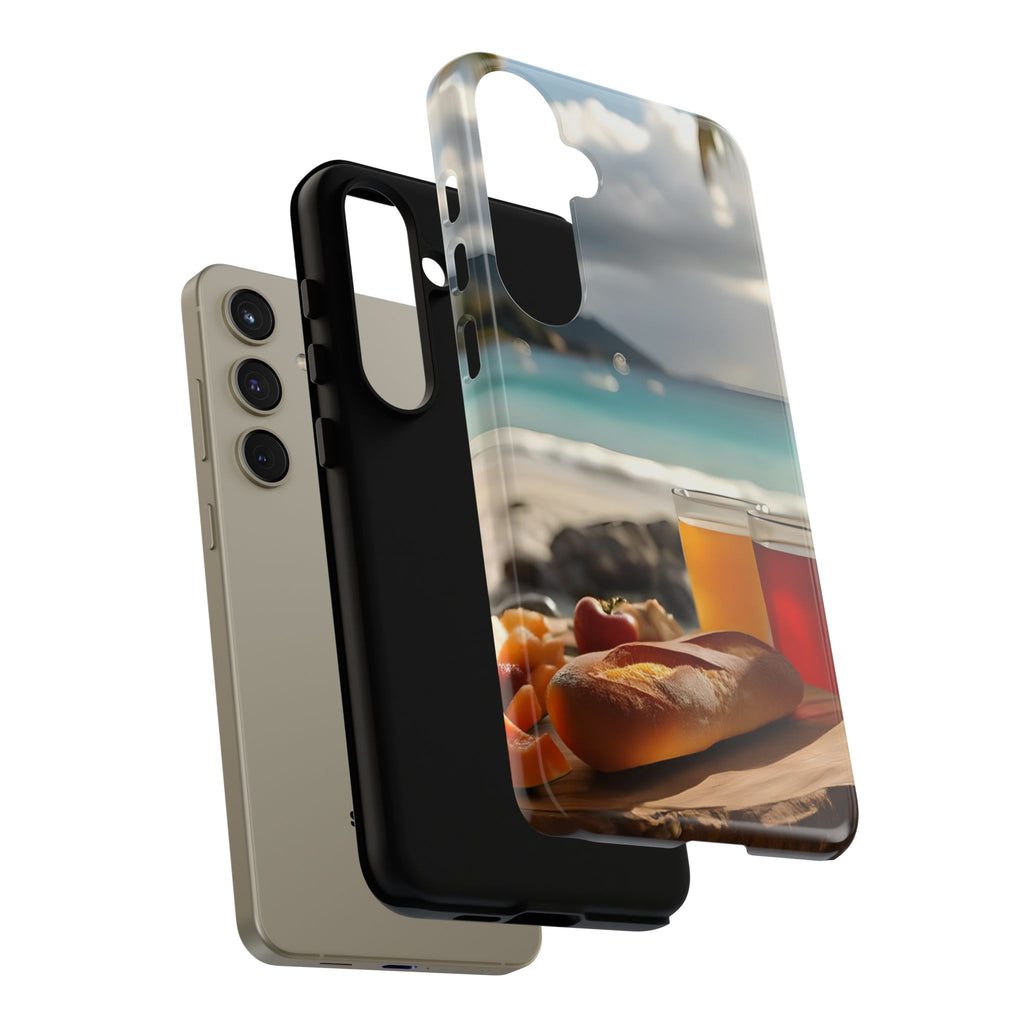 Tropical Beach Picnic View, Phone Case