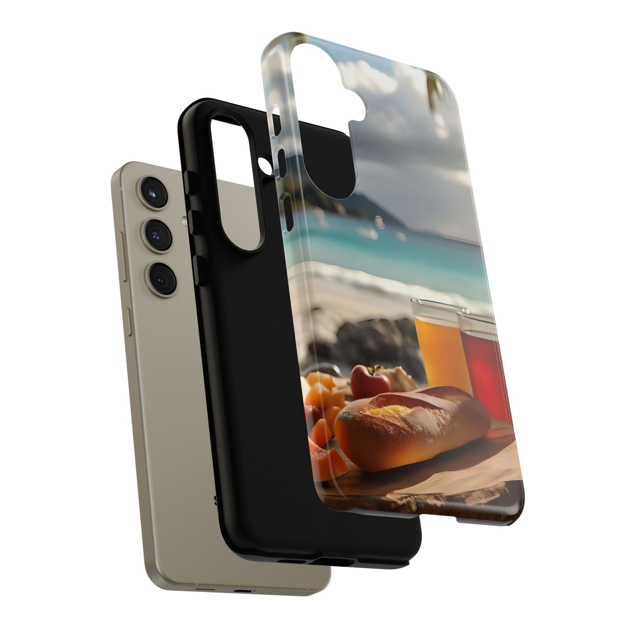 Tropical Beach Picnic View, Phone Case