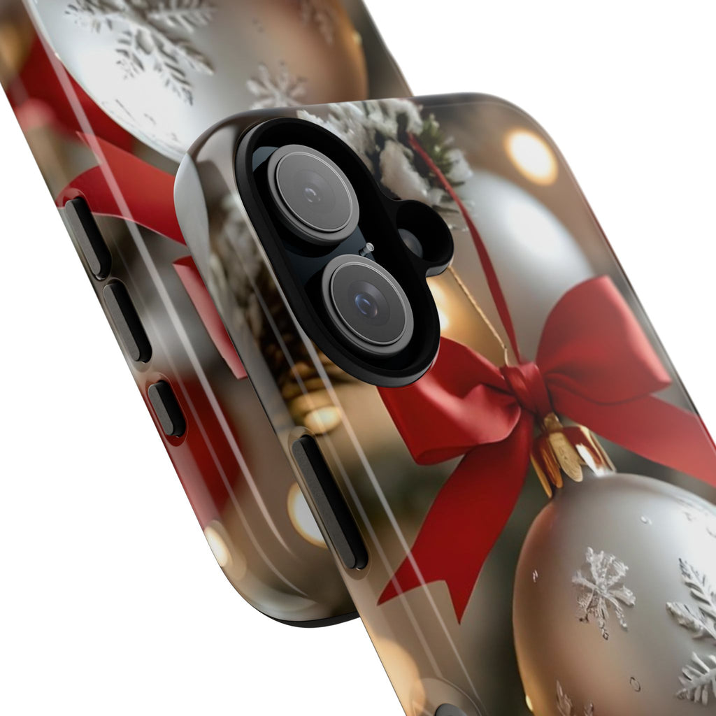Christmas Phone Case with Seasonal Ornament Design