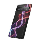Neon Light Wave Abstract Glow, Phone Case