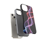 Neon Light Wave Abstract Glow, Phone Case