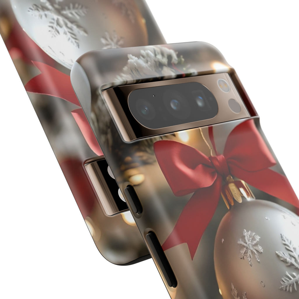 Christmas Phone Case with Seasonal Ornament Design