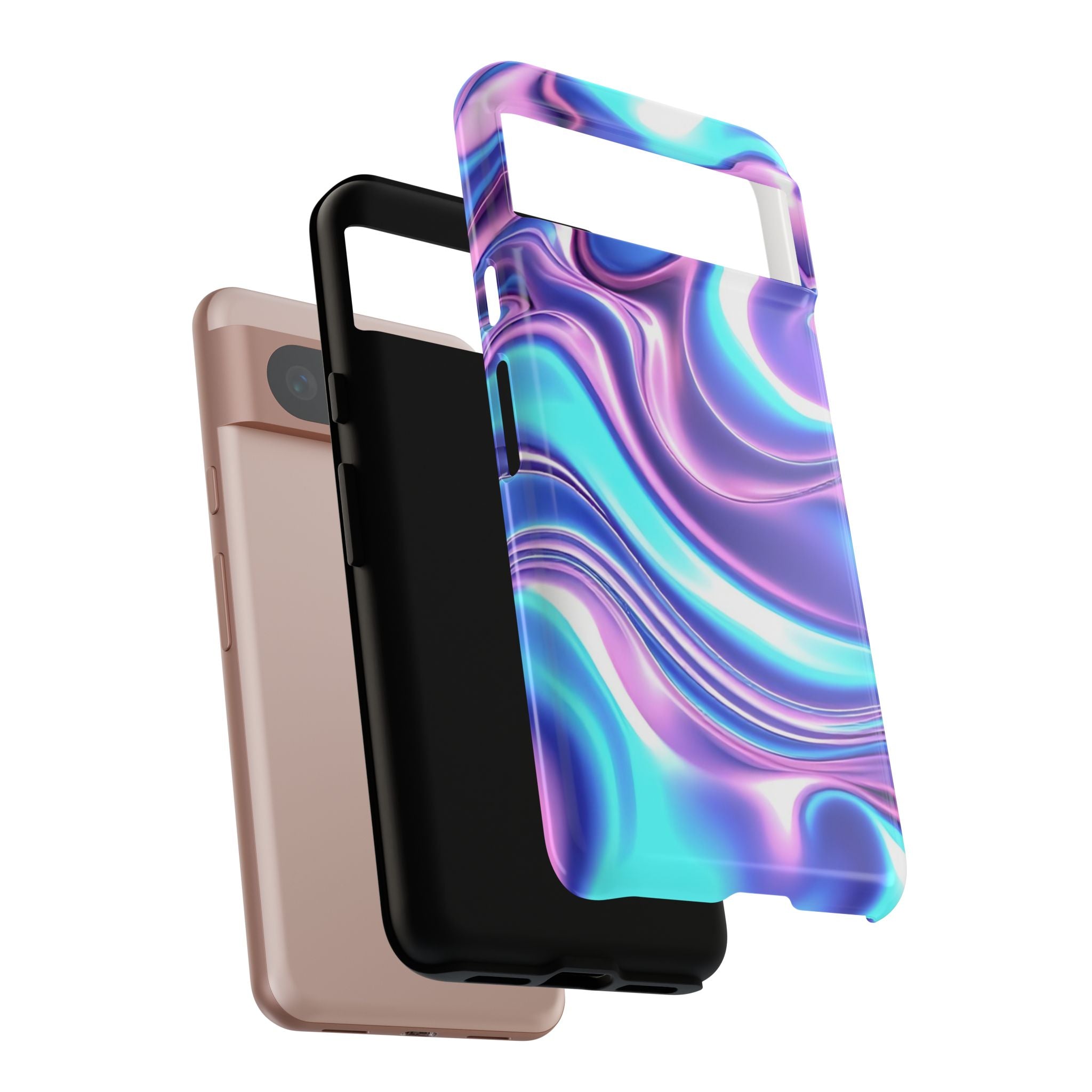 Colorful Phone Case, Tough Case, Swirl Design Phone Cover, Vibrant Phone Accessory, Gift for Her, Trendy Mobile Protection