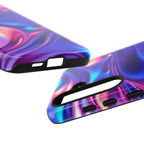 Coque de téléphone vibrante avec motif de vagues colorées, coque robuste et élégante, cadeau unique pour elle, accessoires de téléphone