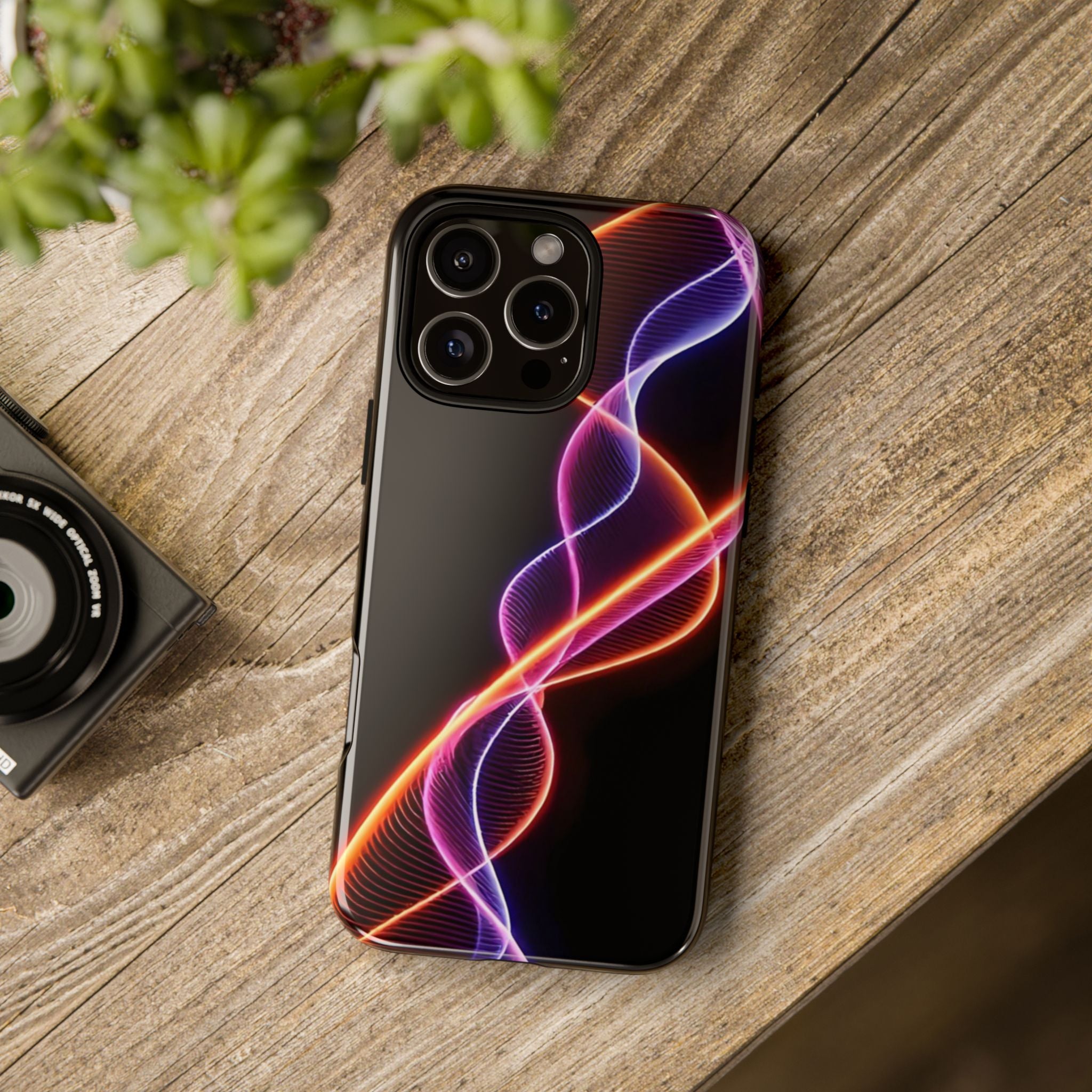 Vibrant Phone Case with Abstract Light Design, Artistic Phone Cover, Modern Tech Accessory, Gift for Tech Lovers, Personalized Phone Case