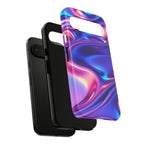 Coque de téléphone vibrante avec motif de vagues colorées, coque robuste et élégante, cadeau unique pour elle, accessoires de téléphone
