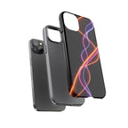 Coque de téléphone vibrante avec motif lumineux abstrait, coque artistique, accessoire technologique moderne, cadeau pour les passionnés de technologie, coque de téléphone personnalisée