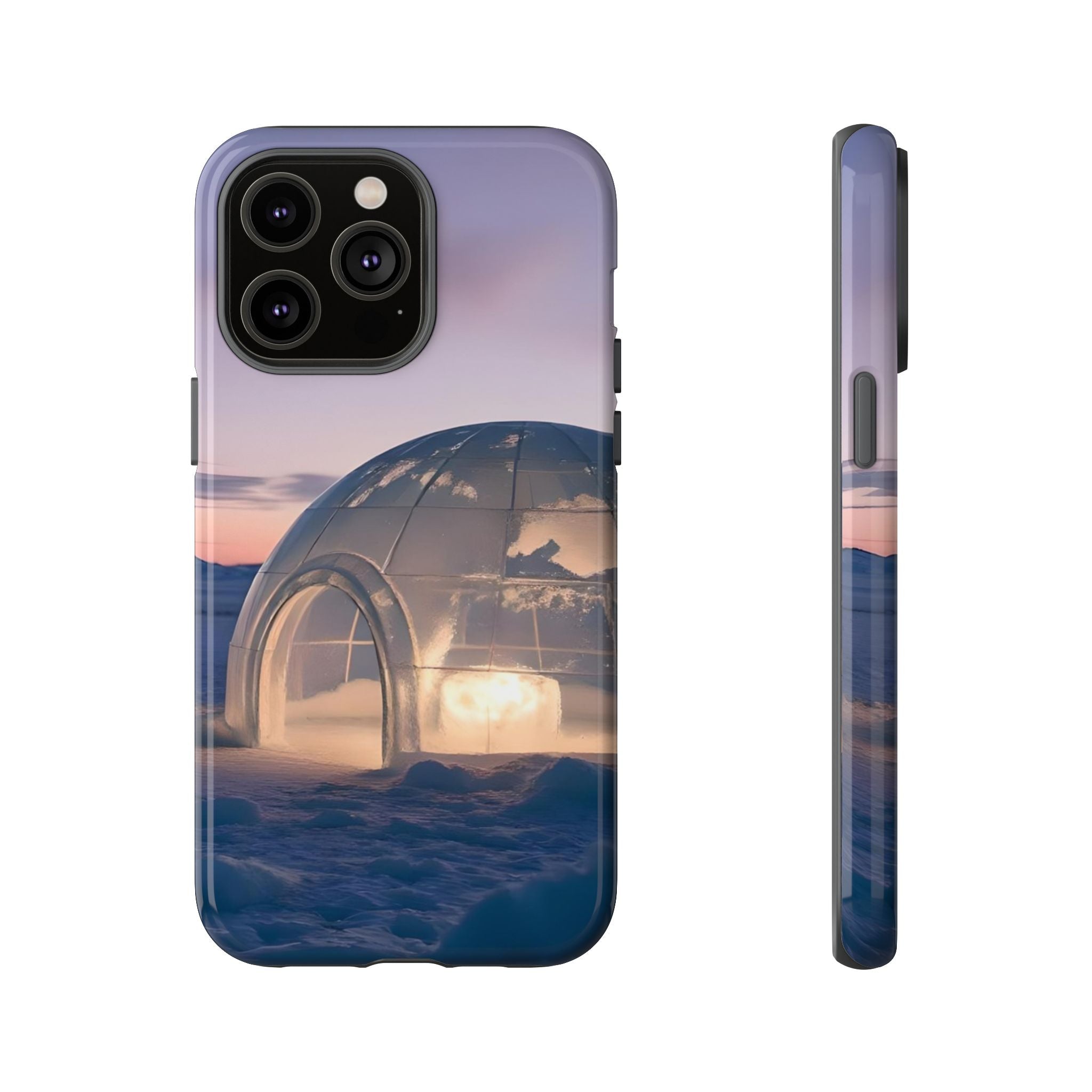 Stylish Phone Case with Igloo Design, Tough Cases for Outdoor Lovers, Unique Gift for Adventurers, Phone Cover for Winter, Protective Cases