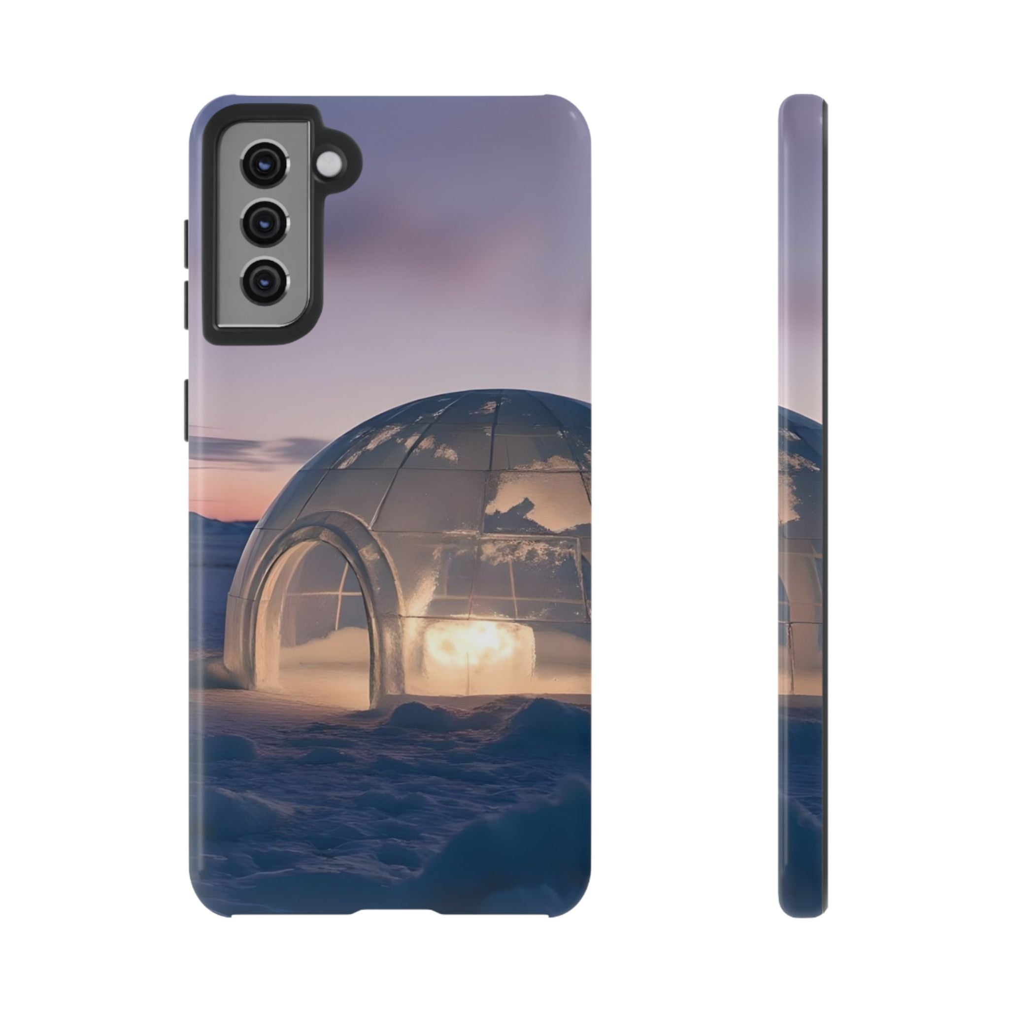 Stylish Phone Case with Igloo Design, Tough Cases for Outdoor Lovers, Unique Gift for Adventurers, Phone Cover for Winter, Protective Cases