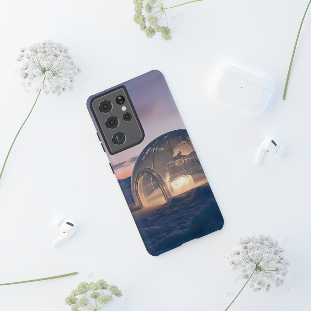 Arctic Igloo Twilight Snow Landscape, Phone Case