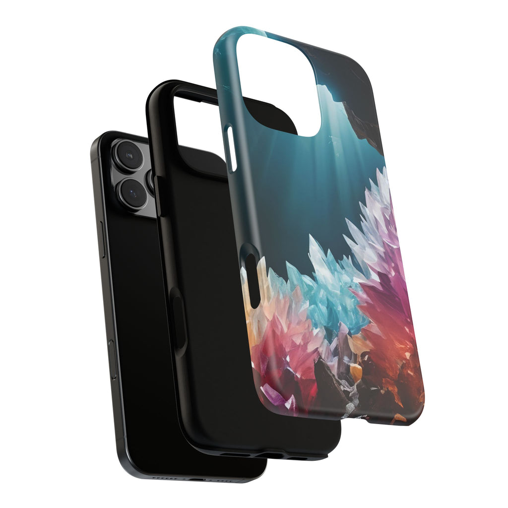 Colorful Crystal Cave Light Beam, Phone Case